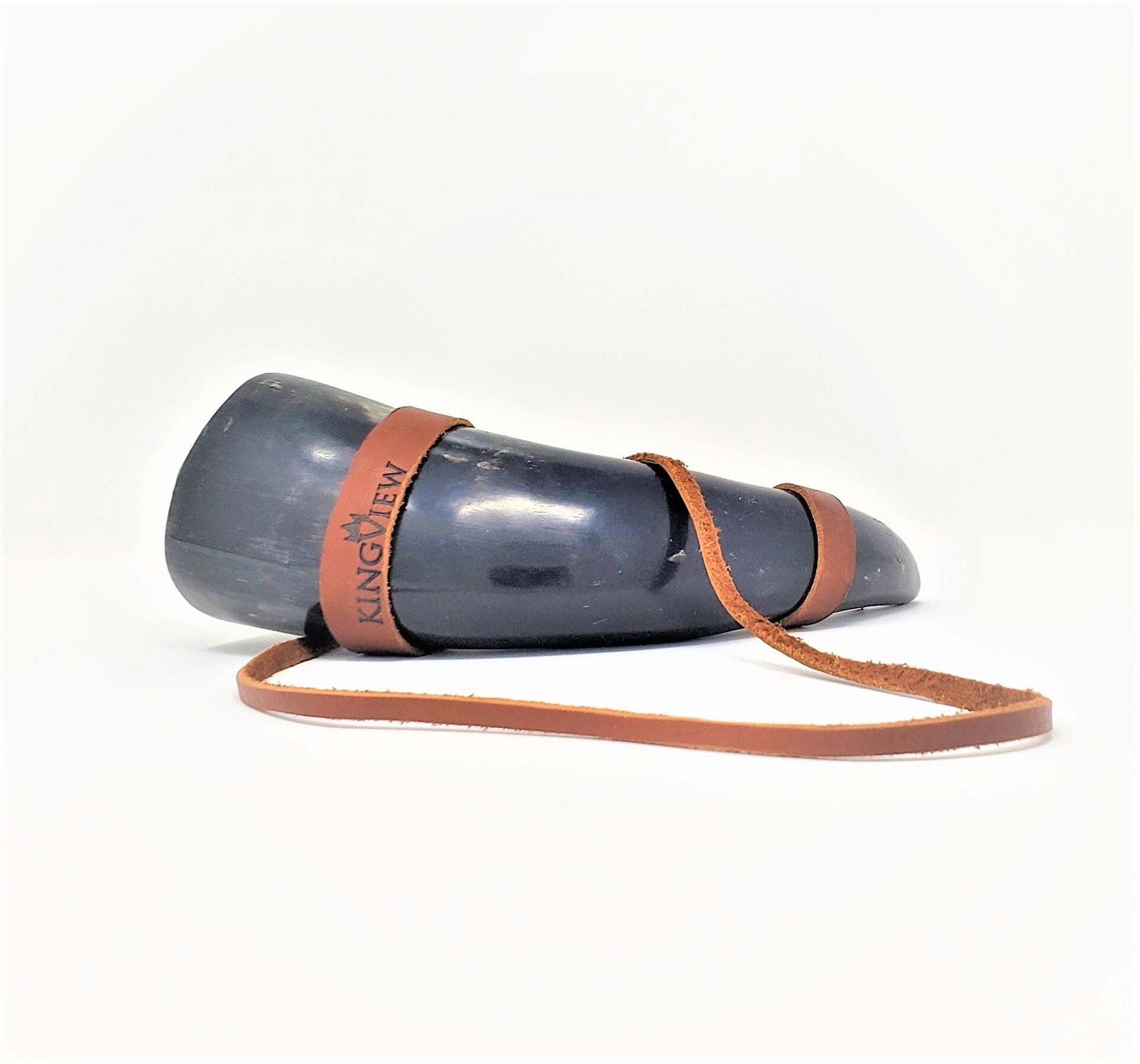 KV Drinking Horn with Leather Strap KingView Mead, Cider, Wine